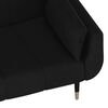 vidaXL Sofa Bed Black Velvet (100% polyester), wood, metal 2-Seater