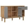 vidaXL Sideboard Brown and Grey Solid pine wood, engineered wood