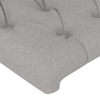 vidaXL Headboard with Ears Light Gray 64.2"x9.1"x46.5"/50.4" Fabric