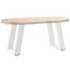vidaXL Coffee Table Leg White Powder-coated steel Levelers