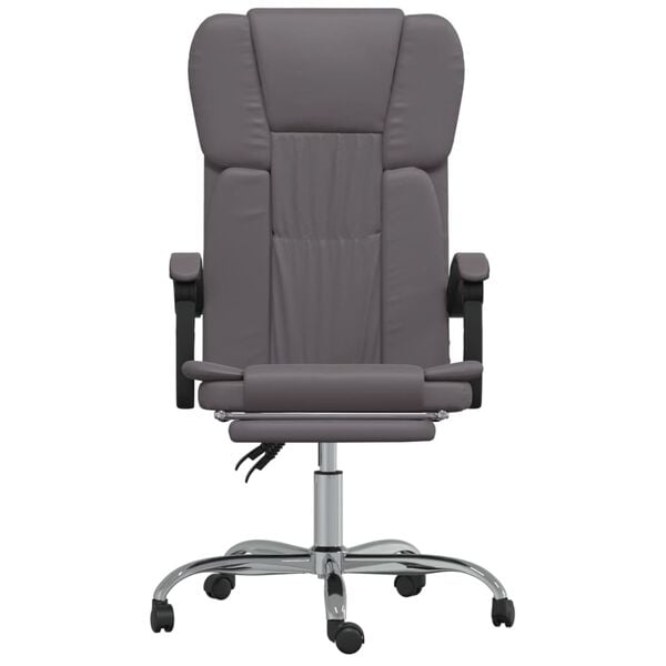 vidaXL Reclining Office Chair Grey