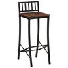 vidaXL Bar Chair Set of 2 Mixed Color Solid Reclaimed Wood Standard