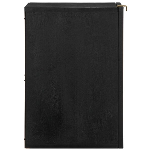 vidaXL Bathroom Hanging Cabinet Black Engineered Wood Compact