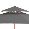 vidaXL Parasol Anthracite Laminated bamboo, hardwood, polyester
