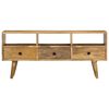 vidaXL TV Cabinet Natural wood grain Solid Mango Wood Medium TV Cabinet