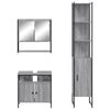 vidaXL Bathroom Furniture Set Grey Sonoma Engineered Wood Three Piece Set