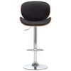 vidaXL Bar Chair Black Faux leather, chrome metal, bent wood Adjustable