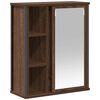 vidaXL Bathroom Wall Cabinet Brown oak Engineered wood, steel Medium