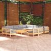 vidaXL Garden Lounge Set Grey Solid pinewood Standard lounge set size