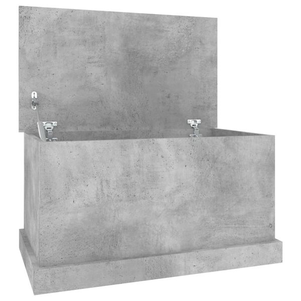 vidaXL Storage Box Concrete grey Engineered wood Medium Storage Box
