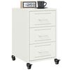 vidaXL Bedside Cabinet White Cold-rolled steel 14.2 x 15.4 x 23.2 in
