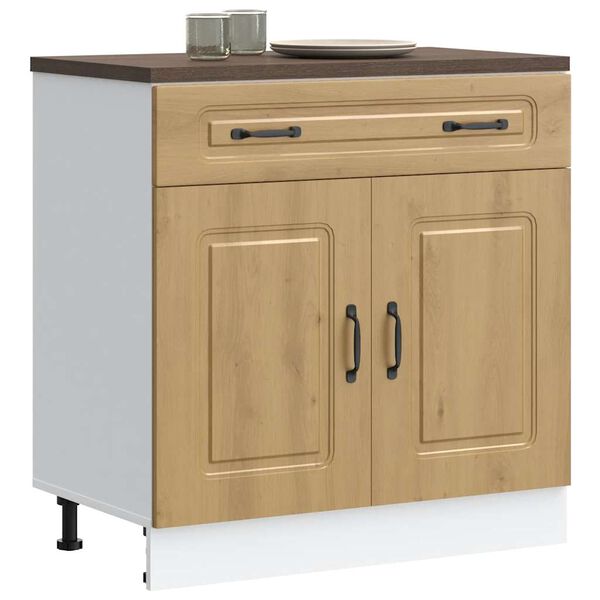 vidaXL Kitchen Base Cabinet Artisan oak Engineered wood Large