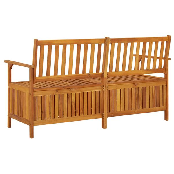 vidaXL Bench Natural wood Solid acacia wood 58.3 in Bench Rectangular