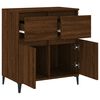 vidaXL Sideboard Brown oak Engineered wood, metal Medium Sideboard