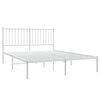 vidaXL Bed Frame White Steel Full Bed Frame Rectangular Durable