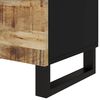 vidaXL Bedside Cabinet Natural wood and black
