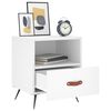 vidaXL Nightstand White Engineered wood, iron, PU faux leather Medium