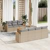 vidaXL Garden Sofa Set Mix beige, Light grey PE Rattan Large Modular