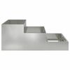 vidaXL Garden Planter Silver 35.43 x 35.43 x 13.78 in Galvanised Steel