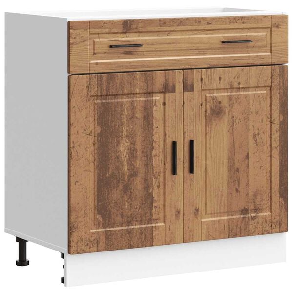 vidaXL Kitchen Base Cabinet Old wood Engineered wood 31.5x18.1x32.1 in