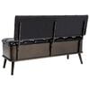 vidaXL Storage Bench Black Faux Leather, Metal, Engineered Wood Medium