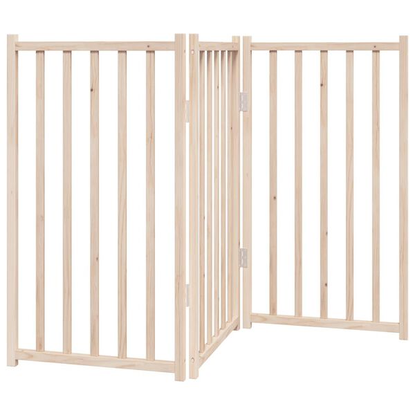 vidaXL Dog Gate Set of 3 Solid fir wood 59.1 in Foldable Dog Gate