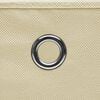 vidaXL Storage Box Set of 10 Cream Non-woven fabric (100% polyester)
