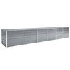 vidaXL Raised Bed Grey Galvanized steel 189.0 x 31.5 x 30.3 in Durable