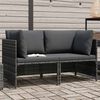 vidaXL Garden Sofa Grey