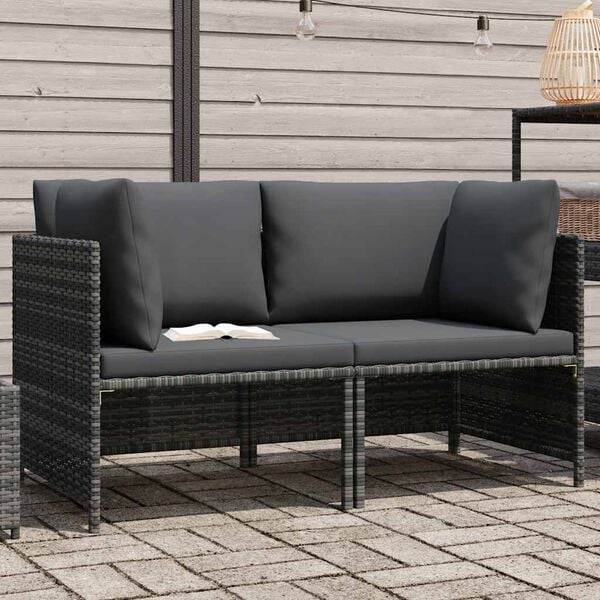 vidaXL Garden Sofa Grey