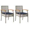 vidaXL Garden Chair Grey and brown