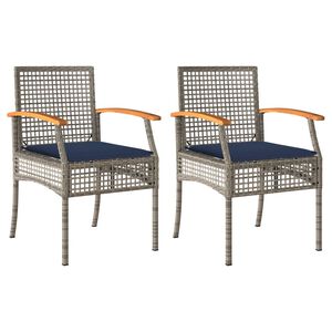 vidaXL Garden Chair Grey and brown