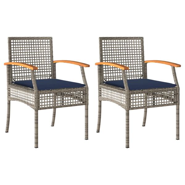 vidaXL Garden Chair Grey and brown