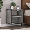 vidaXL Wall-mounted Bedside Cabinet Grey Sonoma Engineered wood