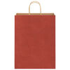 vidaXL Paper Bags 50 pcs with Handles Red 32x12x42 cm