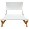 vidaXL Outdoor Lounge Bed Cream Solid bent wood, 100% polyester fabric