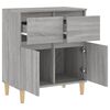 vidaXL Sideboard Grey Sonoma Engineered wood, Solid eucalyptus wood Medium