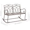 vidaXL Garden Bench Antique brown Wrought iron Medium Garden Bench