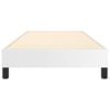 vidaXL Bed Frame White Faux leather, Plywood, Engineered wood Twin XL