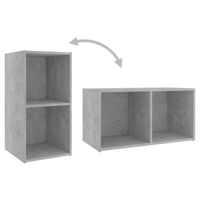 vidaXL TV Cabinet Concrete Gray 28.3"x13.8"x14.4" Engineered Wood