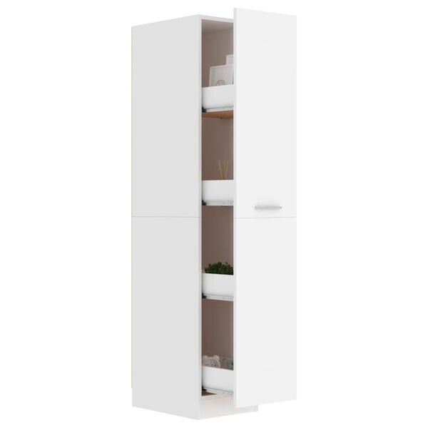 vidaXL Apothecary Cabinet White Engineered wood Medium