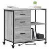 vidaXL Office Cabinet Grey sonoma 76 x 41 x 72 cm Engineered wood
