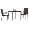 vidaXL Garden Dining Set 5 pcs Brown Poly rattan