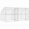 vidaXL Dog Kennel 2 pcs Silver 13.12 x 6.56 x 6.56 ft Galvanised steel