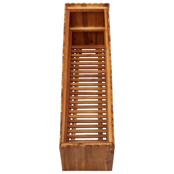 vidaXL Raised Bed Natural wood color Solid acacia wood 39.4x11.8x19.7 in