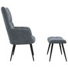 vidaXL Relaxing Chair With Stool Dark Grey