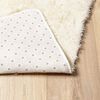 vidaXL Shaggy Rug Cream Polyester 94.5 x 94.5 in Foldable Rug Square