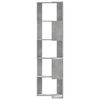 vidaXL Corner Bookcase 5-Tier Concrete Grey 19.7x19.7x70.5" Engineered Wood