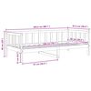 vidaXL Day Bed White Solid pine wood 35.4 x 78.7 in