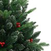 vidaXL Artificial Hinged Christmas Tree Green PVC, PE, Metal Large